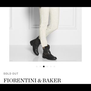 Fiorentini+Baker Black Biker Boots 39